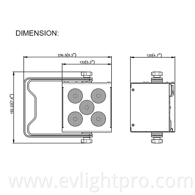 Ev S155 Dimension